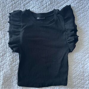 Zara cropped shirt